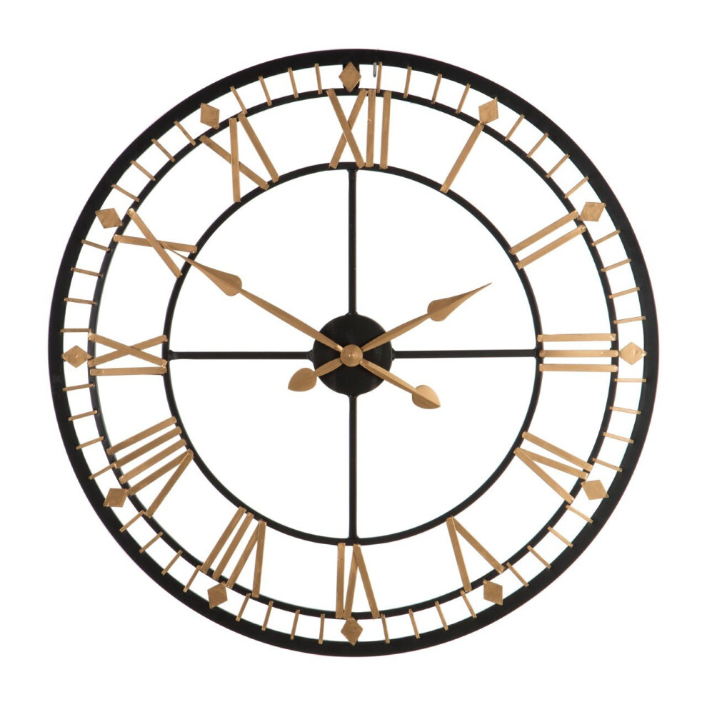 Durable Black And Gold Metal Wall Clock, Stylish Large Wall For Livingroom, Functional Bedroom Large Clock
