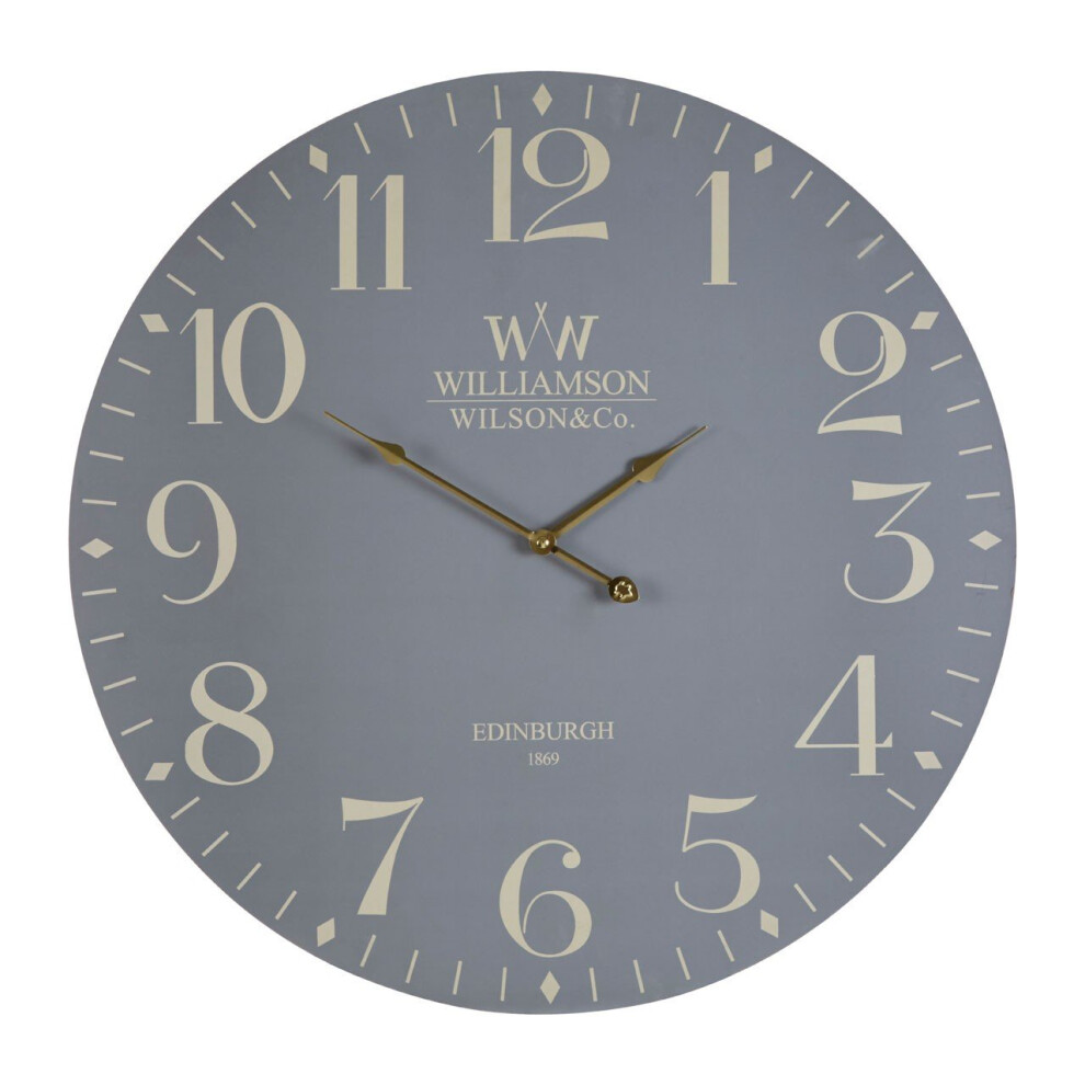 Premier Housewares Classical Wall Clock, Mdf, Grey