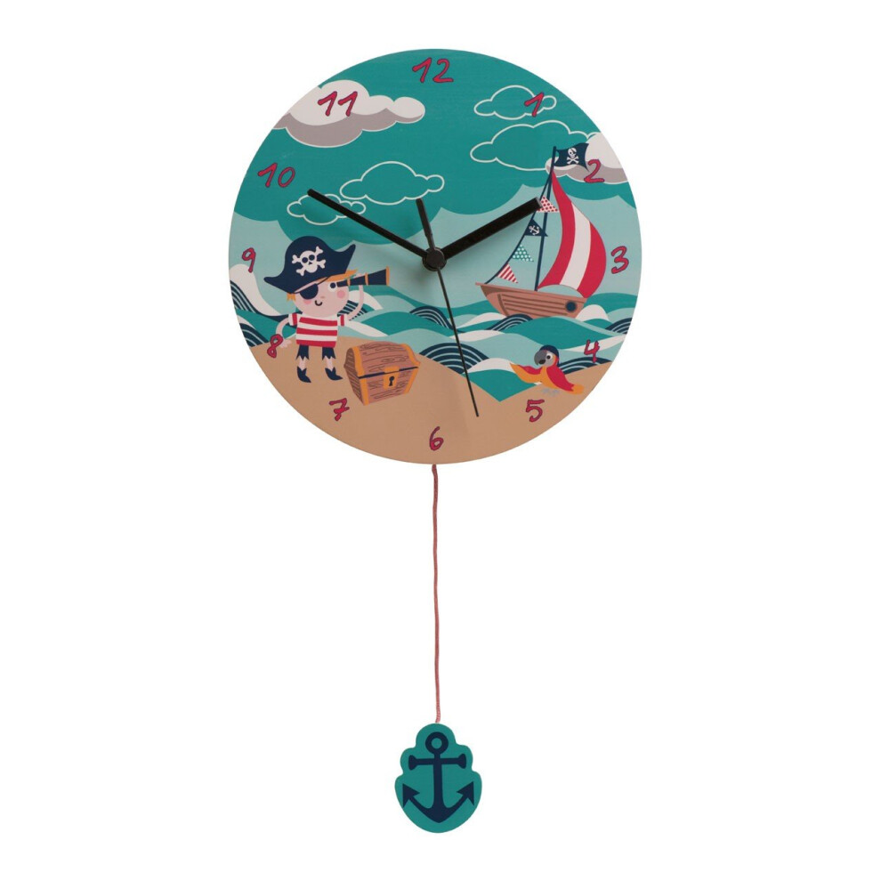 Premier Kids Pirate Wall Clock