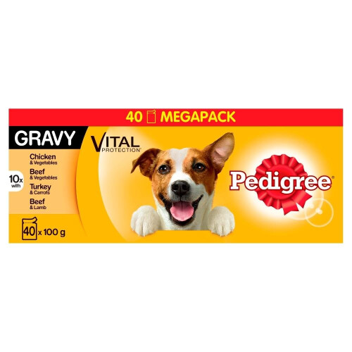 Pedigree PEDIGREE Voksenfoder med kød og grøntsager 100g x 80 1