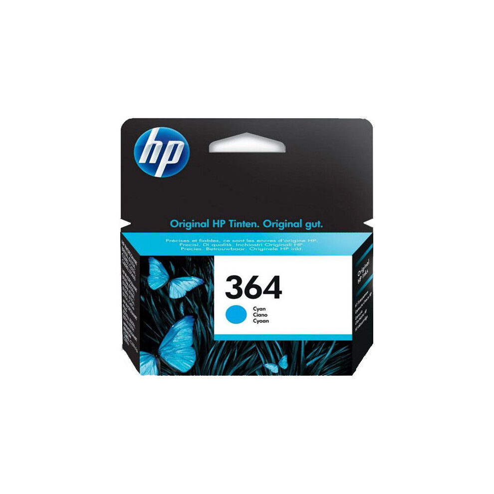 HP No.364 Original CB318EE Cyan Ink Cartridge (300 pages)