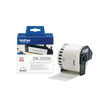 Rouleau papier étiquette - BROTHER - 62 mm x 30,48 m - Blanc - Import Allemagne