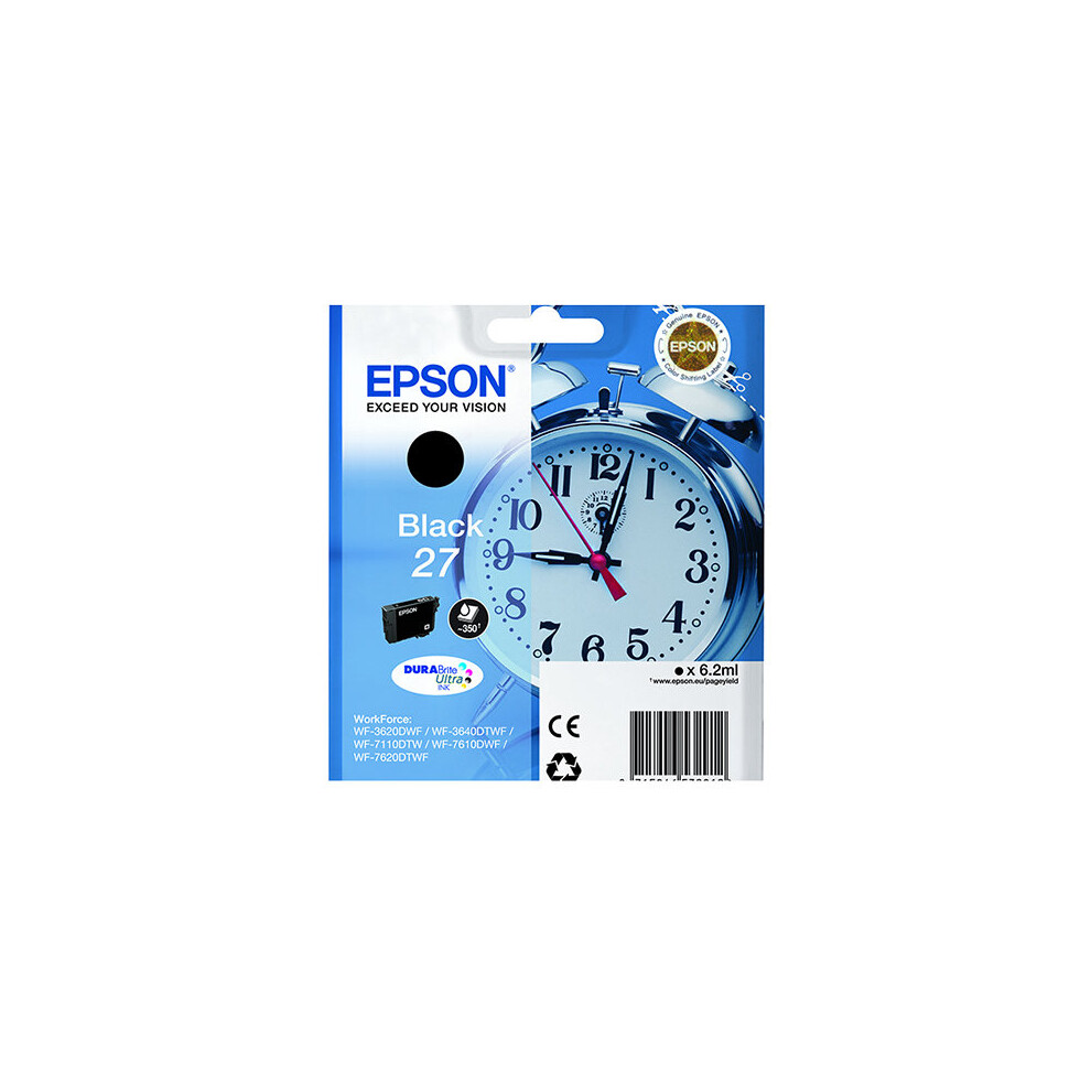 Epson Original 27 C13t27014012 Ink Cartridge (350 Pages) Black