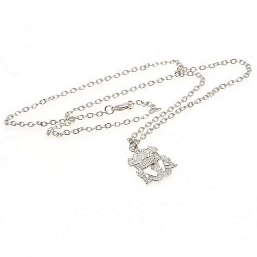 Liverpool Fc Crest Plated Pendant And Chain Silver