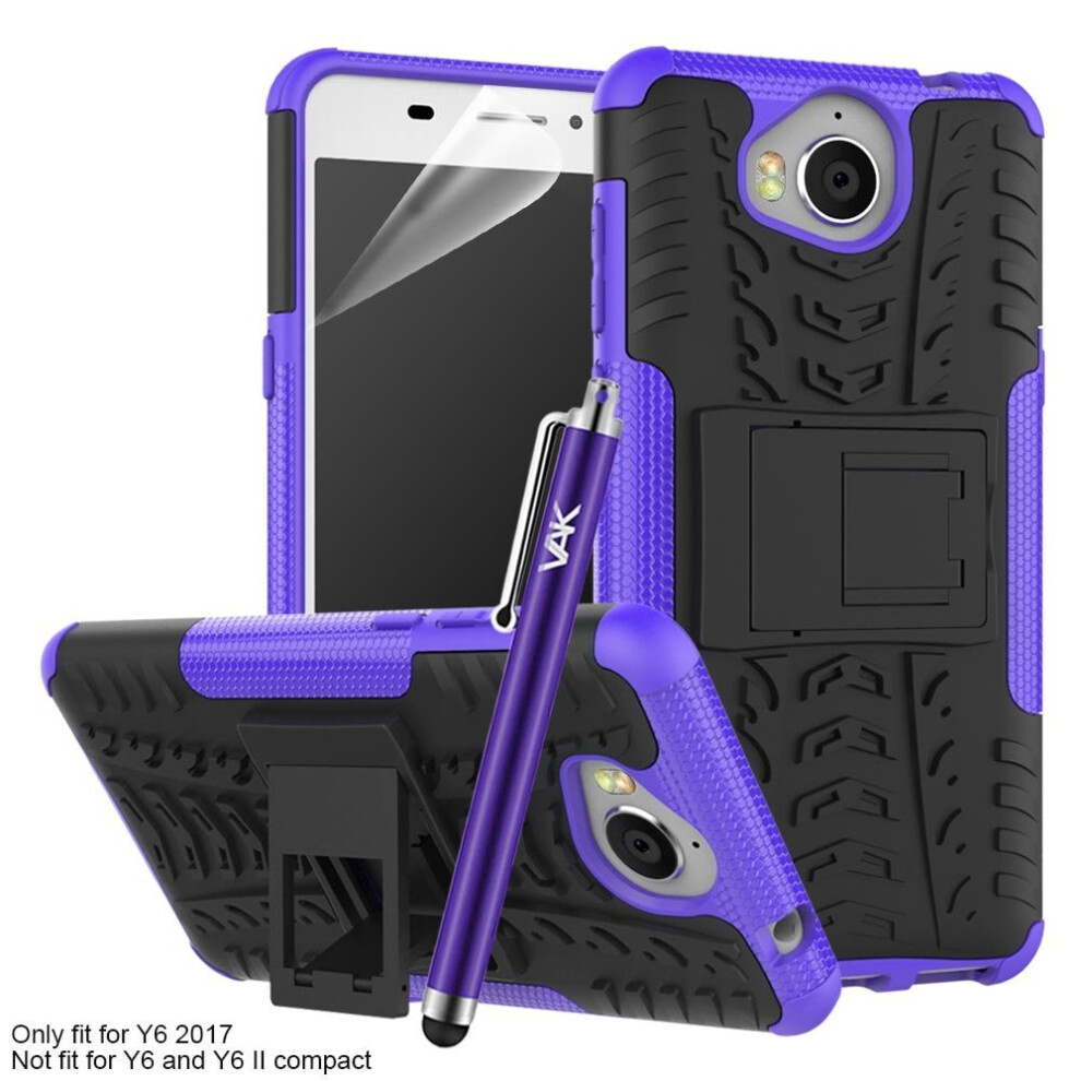 (Purple) For Huawei Y6 2017 Armour Shockproof Case Cover Purple 7426829738277