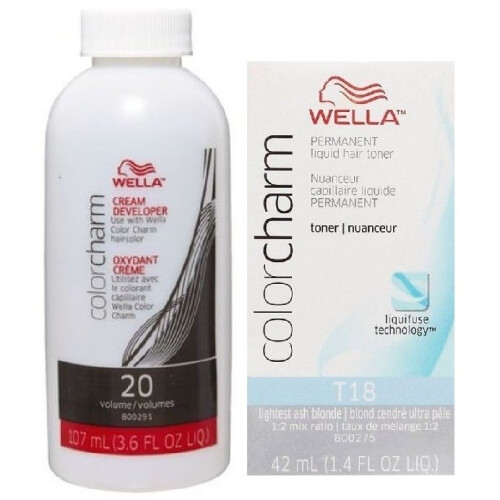 Wella (T18 + Developer (Vol.20)) Wella Colour Charm Liquid Colour Toner 42ml