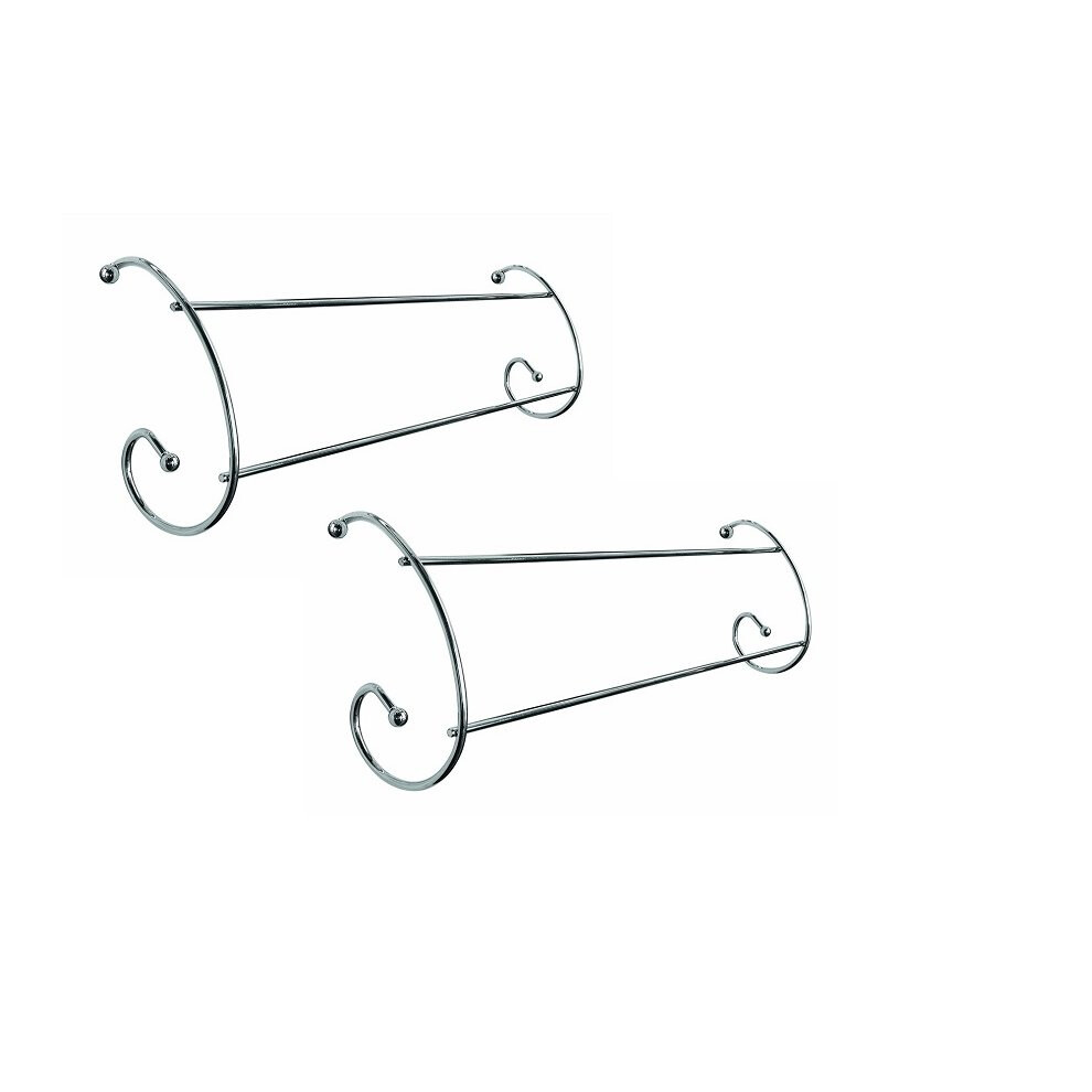 Chrome Twin Rail Radiator Airer - Set Of 2