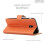 (Orange) For Galaxy J3 2017 Leather Wallet Flip Case Cover 7