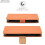 (Orange) For Galaxy J3 2017 Leather Wallet Flip Case Cover 6