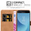 (Orange) For Galaxy J3 2017 Leather Wallet Flip Case Cover 2