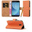 (Orange) For Galaxy J3 2017 Leather Wallet Flip Case Cover 1