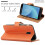 (Orange) For Galaxy J3 2017 Leather Wallet Flip Case Cover 8