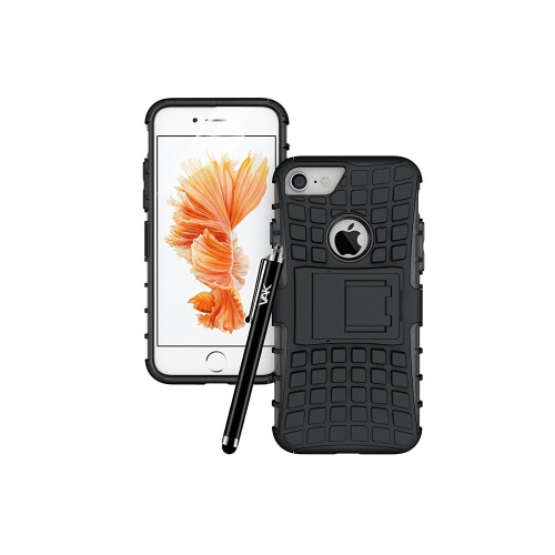 (Black) For iPhone 7 Armour ShockProof Case Cover
