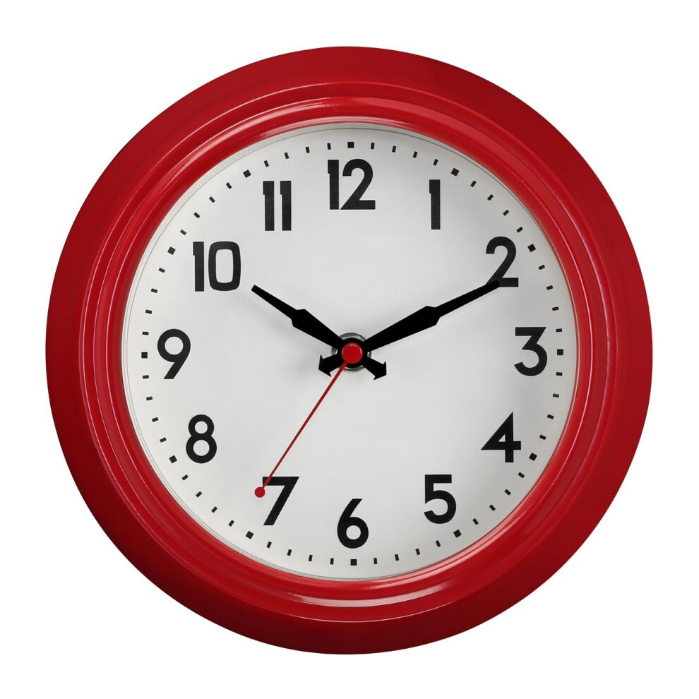 Vintage Style Metal Wall Clock 2200859, Red