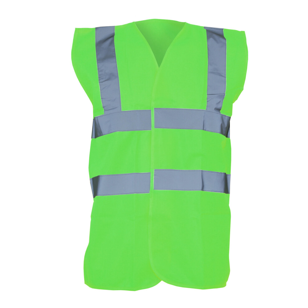 (L, Lime) Yoko Unisex Premium Hi-Vis Waistcoat Vest / Jacket 5055747713855