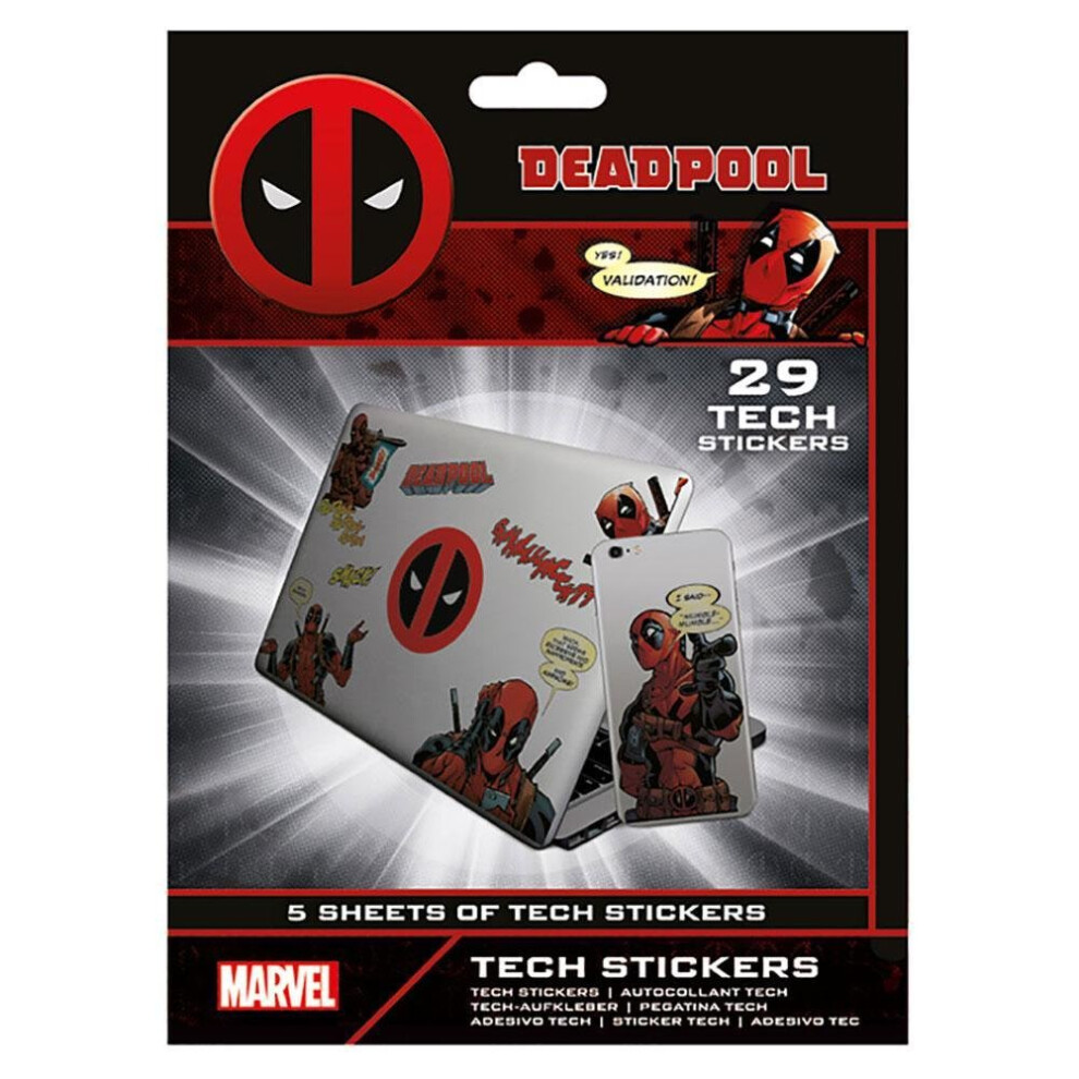 Deadpool Official Laptop Macbook Stickers (Pack of 29)