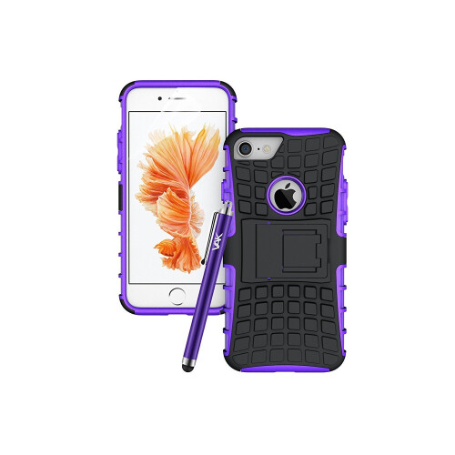 (Purple) For iPhone 7 Armour ShockProof Case Cover