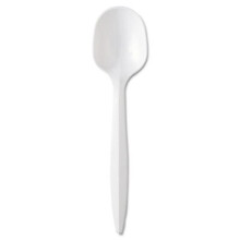 Medium-Weight Cutlery, 6.25 in., Soup Spoon, White