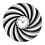 Premier Housewares Black Mirrored Swirl Design wall Clock 1