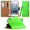 (Lime) For iPod Touch 5th & 6th Gen. Wallet Leather Case 1