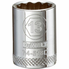 Stanley Consumer Tools 227927 0.37 in. Drive 13 mm 12 Point Shallow Socket