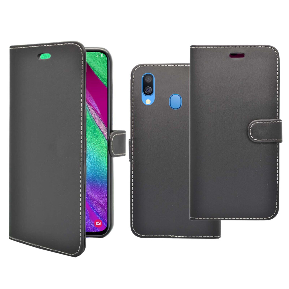 Case For Samsung Galaxy A40 Wallet Flip Pu Leather Pouch Cover Black 804050313550