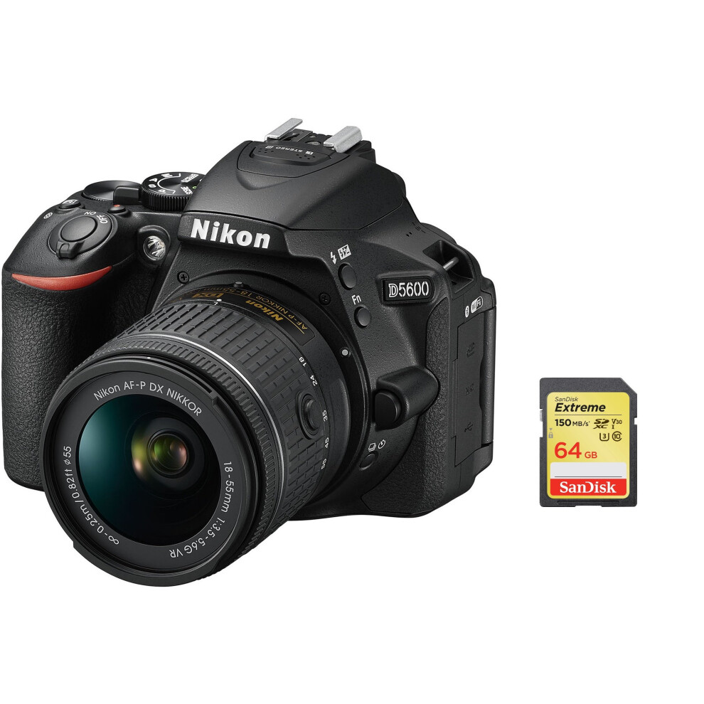 NIKON D5600 + AF-P 18-55MM F3.5-5.6G VR + SanDisk Extreme 64G SD card