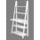 White Ladder Computer Desk Leaning Bookcase PC Laptop Shelving Unit 1