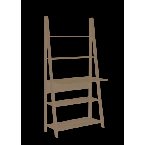 Black Ladder Computer Desk Leaning Bookcase PC Laptop Shelving Unit 1