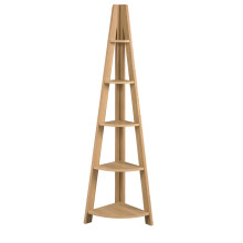 Corner Ladder Bookcase 5 Tier Leaning Display Shelving Unit Rack Shelf