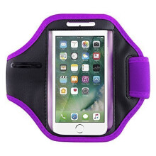 (Purple) For iPhone 7 Running Jogging Sports Armband Case