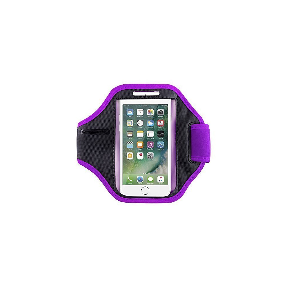 (Purple) For Iphone 7 Running Jogging Sports Armband Case Purple 7426805639826