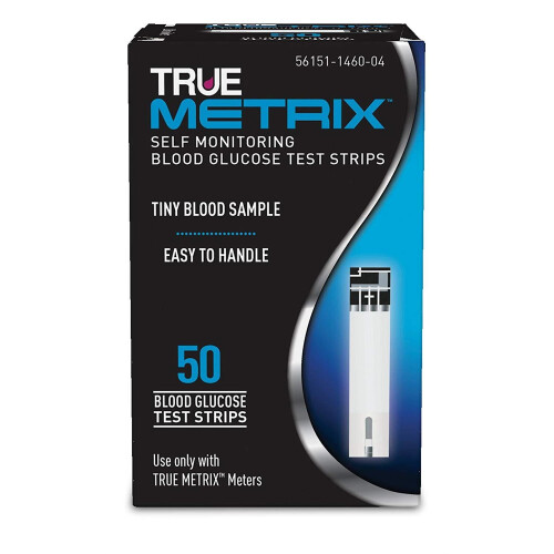 True Metrix Blood Glucose Test Strips Box of 50