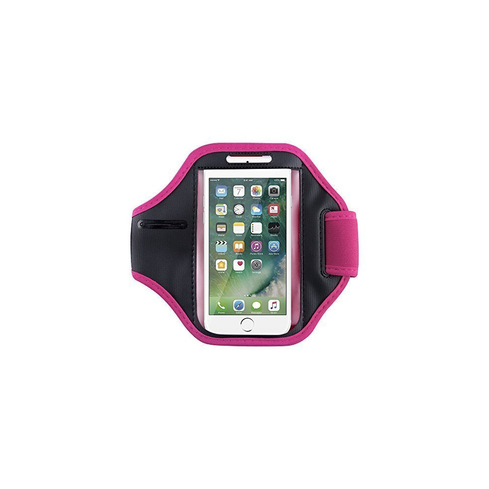 (Pink) For Iphone 7 Running Jogging Sports Armband Case Pink 7426805639819