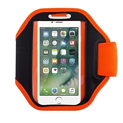 (Orange) For iPhone 7 Running Jogging Sports Armband Case