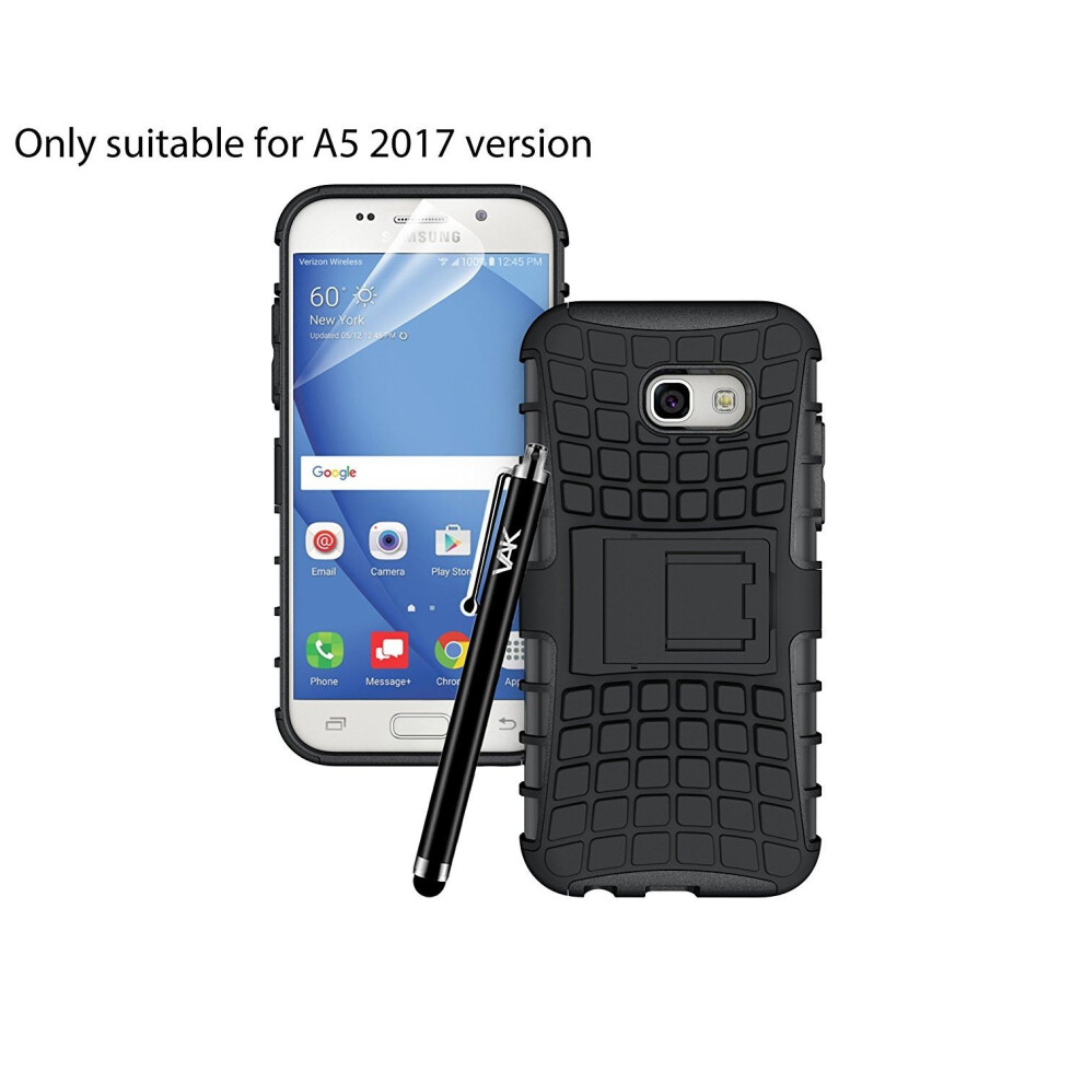 (Black) For Galaxy A5 2017 Armour ShockProof Case Cover