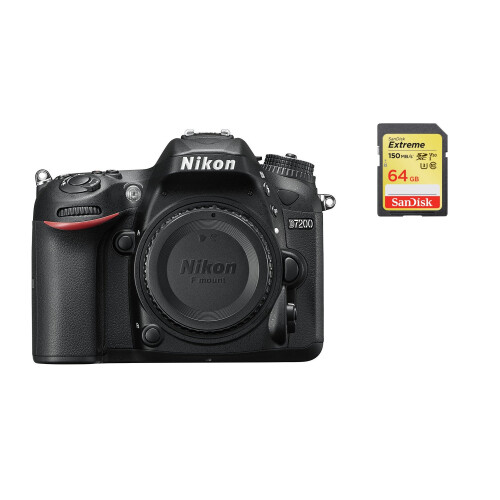 Nikon Corpo NIKON D7200 + scheda SD SanDisk Extreme 64G 1