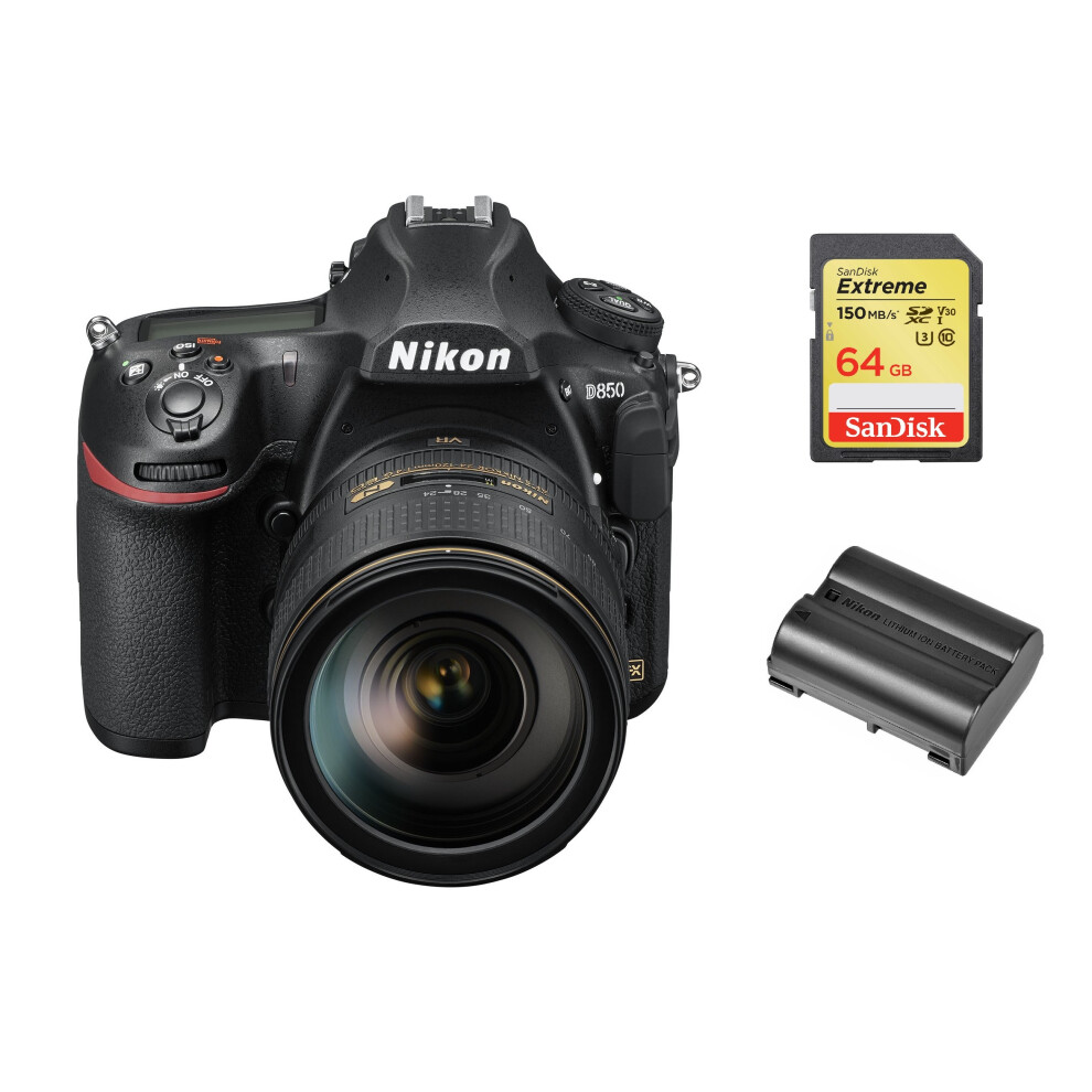 NIKON D850+AF-S 24-120MM F4G ED VR + SanDisk Extreme 64G SD+ EN-EL15A