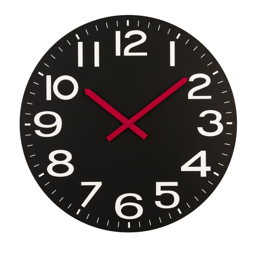 Contemporary Design Stylish Black Wall Clock, MDF