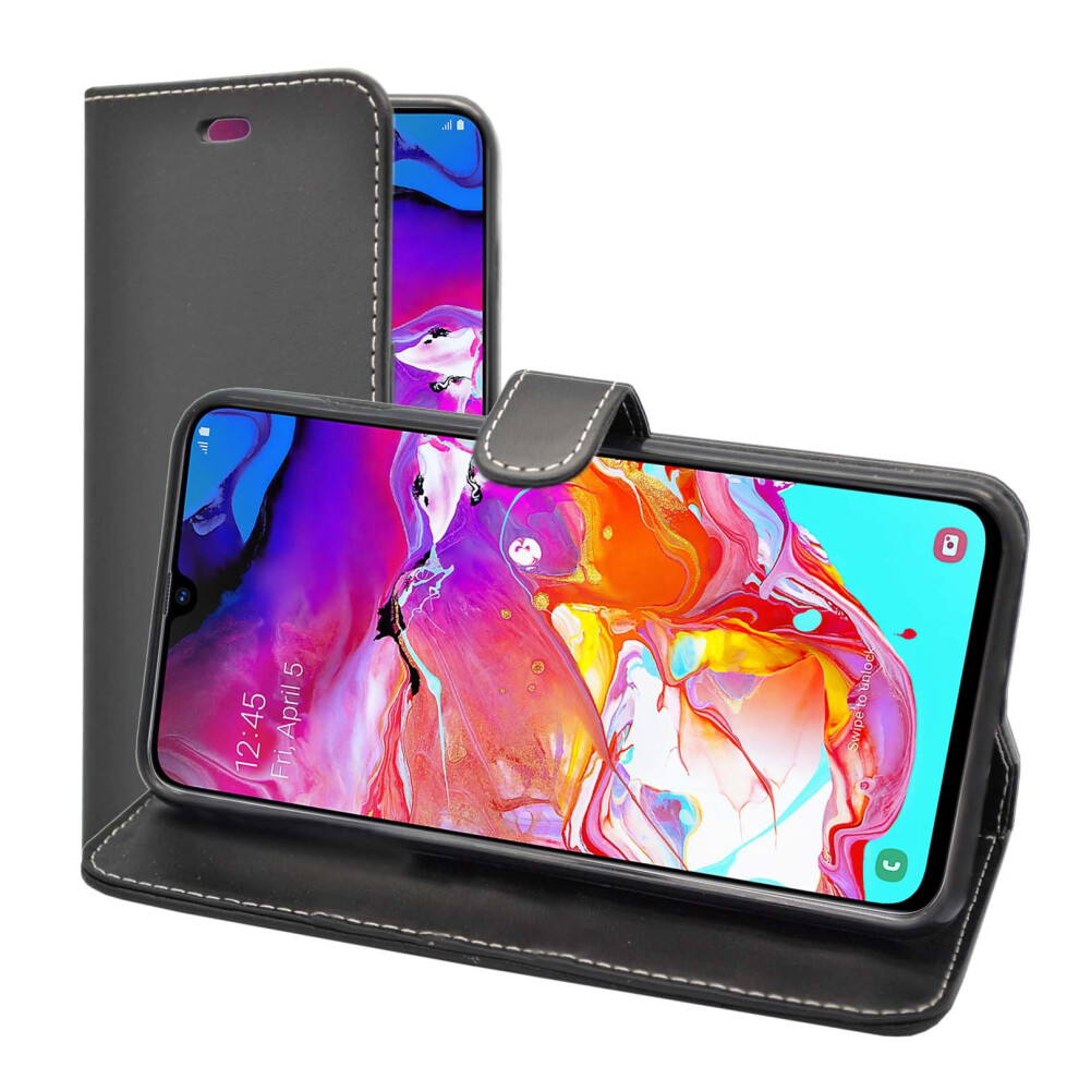 Case For Samsung Galaxy A70 2019 Wallet Flip Pu Leather Cover Black 804050313628