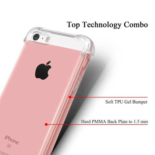 For iPhone 5 /5S /SE Crystal Clear Silicone Case 1
