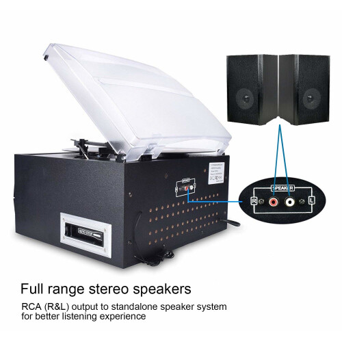 DIGITNOW Bluetooth Turntable Record Player CD Cassette Radio & Speakers 2