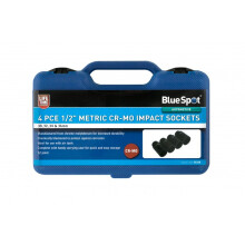 BlueSpot 4 Piece 1/2" Dr Metric Cr-Mo Metric Impact Sockets 30 - 36mm