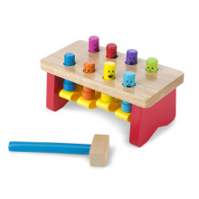 Melissa & Doug Deluxe Pounding Bench Toddler Toy | Wooden Hammer Toy