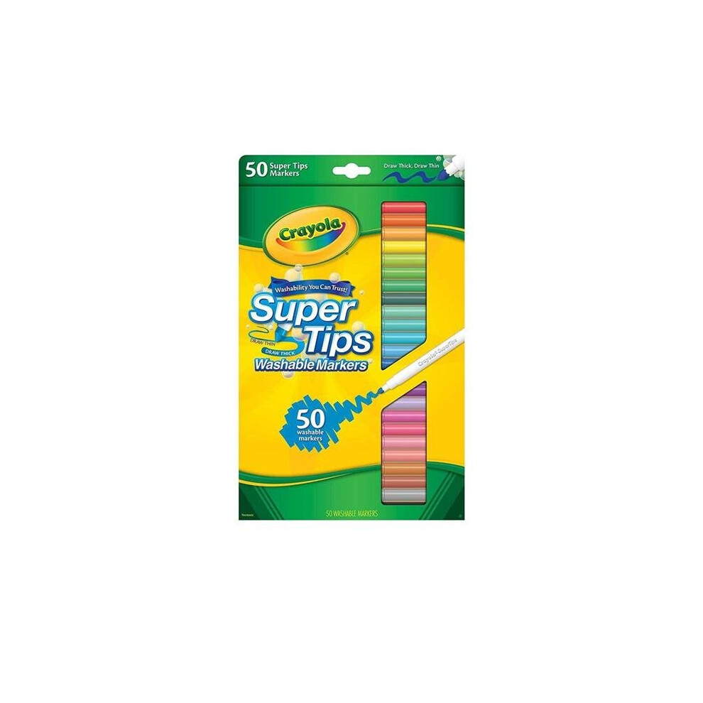 Crayola 30363940 50 Super Tips Washable Markers