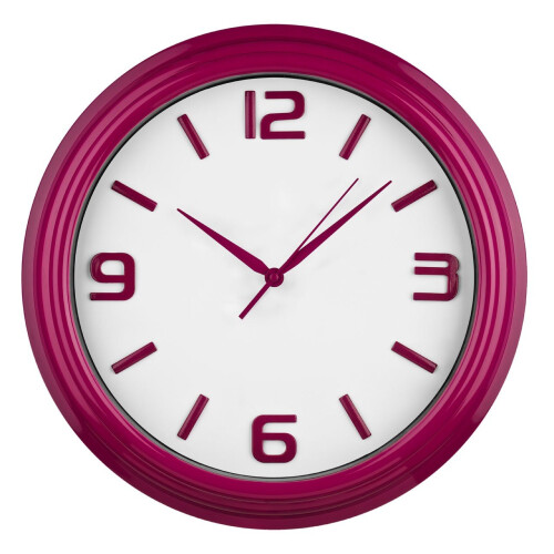 Premier Housewares Vivid Raspberry Round Wall Clock