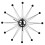 Premier Housewares Retro Straight Edge Spoke Design Wall Clock, Silver 1