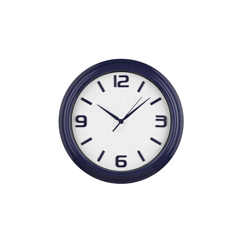 Premier Housewares Sleek And Stylish Midnight Blue Wall Clock