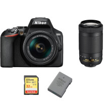 NIKON D3500 + AF-P 18-55 mm + AF-P 70-300 mm + SanDisk Extreme 32 GB SD karta + EN-EL14A