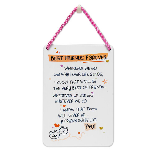 (Best Friends Forever) Inspired Words Tin Plaque